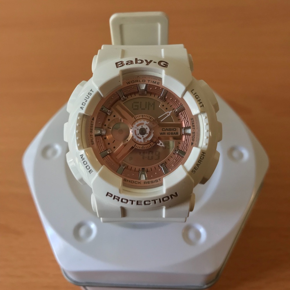Casio Baby-G Rose Gold/White Analog-Digital Watch
